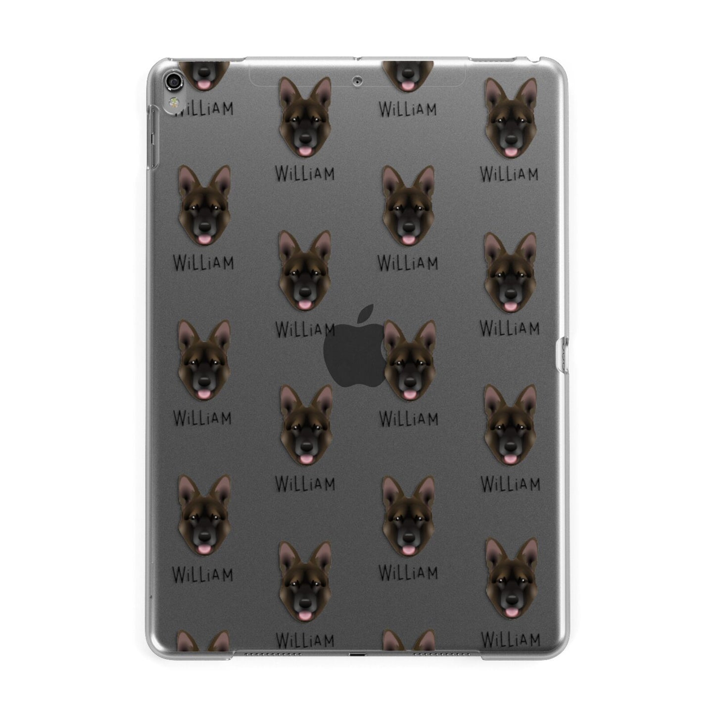 Belgian Malinois Icon with Name Apple iPad Grey Case