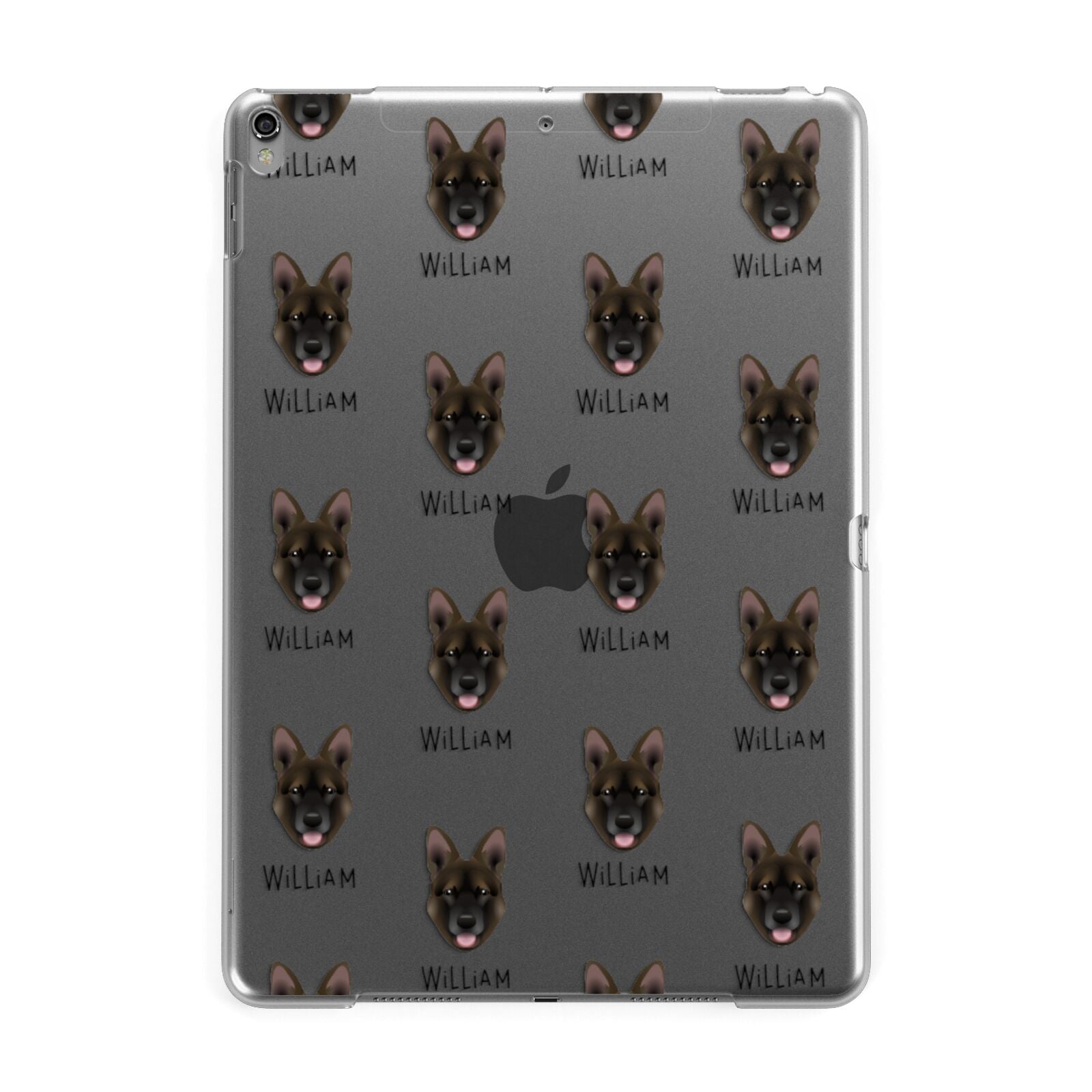 Belgian Malinois Icon with Name Apple iPad Grey Case