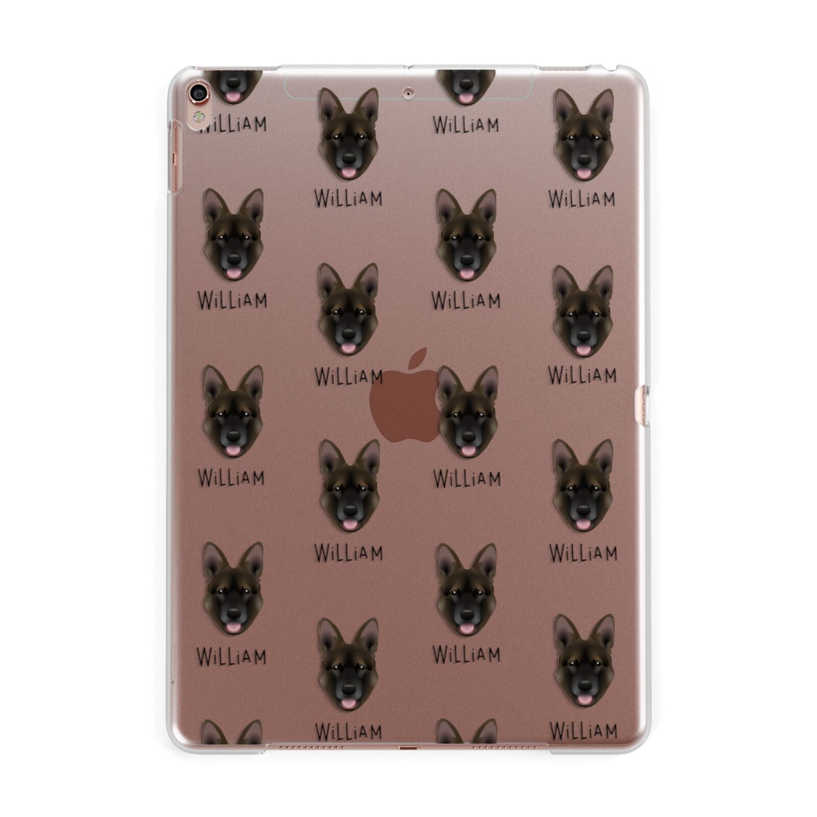 Belgian Malinois Icon with Name Apple iPad Rose Gold Case