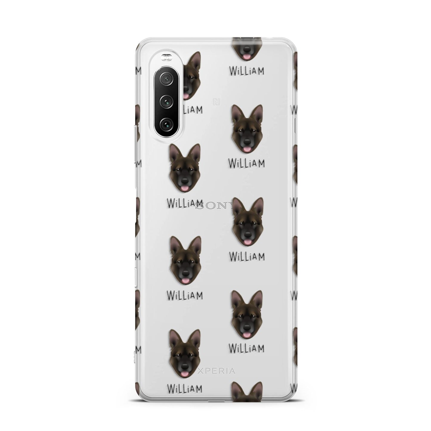 Belgian Malinois Icon with Name Sony Xperia 10 III Case