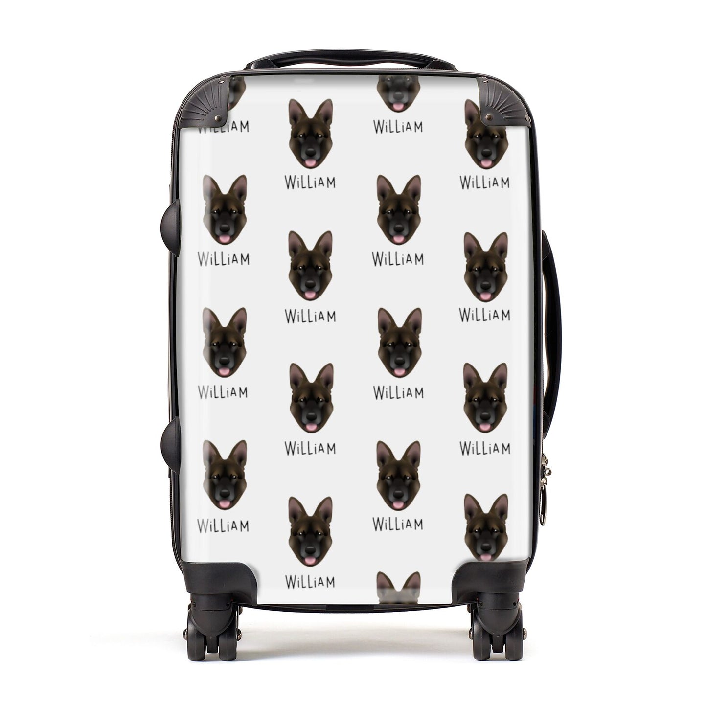 Belgian Malinois Icon with Name Suitcase