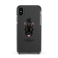 Belgian Malinois Personalised Apple iPhone Xs Impact Case Black Edge on Black Phone