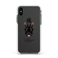 Belgian Malinois Personalised Apple iPhone Xs Impact Case White Edge on Black Phone