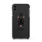 Belgian Malinois Personalised Apple iPhone Xs Max Impact Case Black Edge on Black Phone