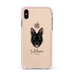 Belgian Malinois Personalised Apple iPhone Xs Max Impact Case Pink Edge on Gold Phone