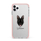 Belgian Malinois Personalised iPhone 11 Pro Max Impact Pink Edge Case