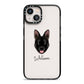 Belgian Malinois Personalised iPhone 13 Black Impact Case on Silver phone