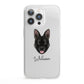 Belgian Malinois Personalised iPhone 13 Pro Clear Bumper Case