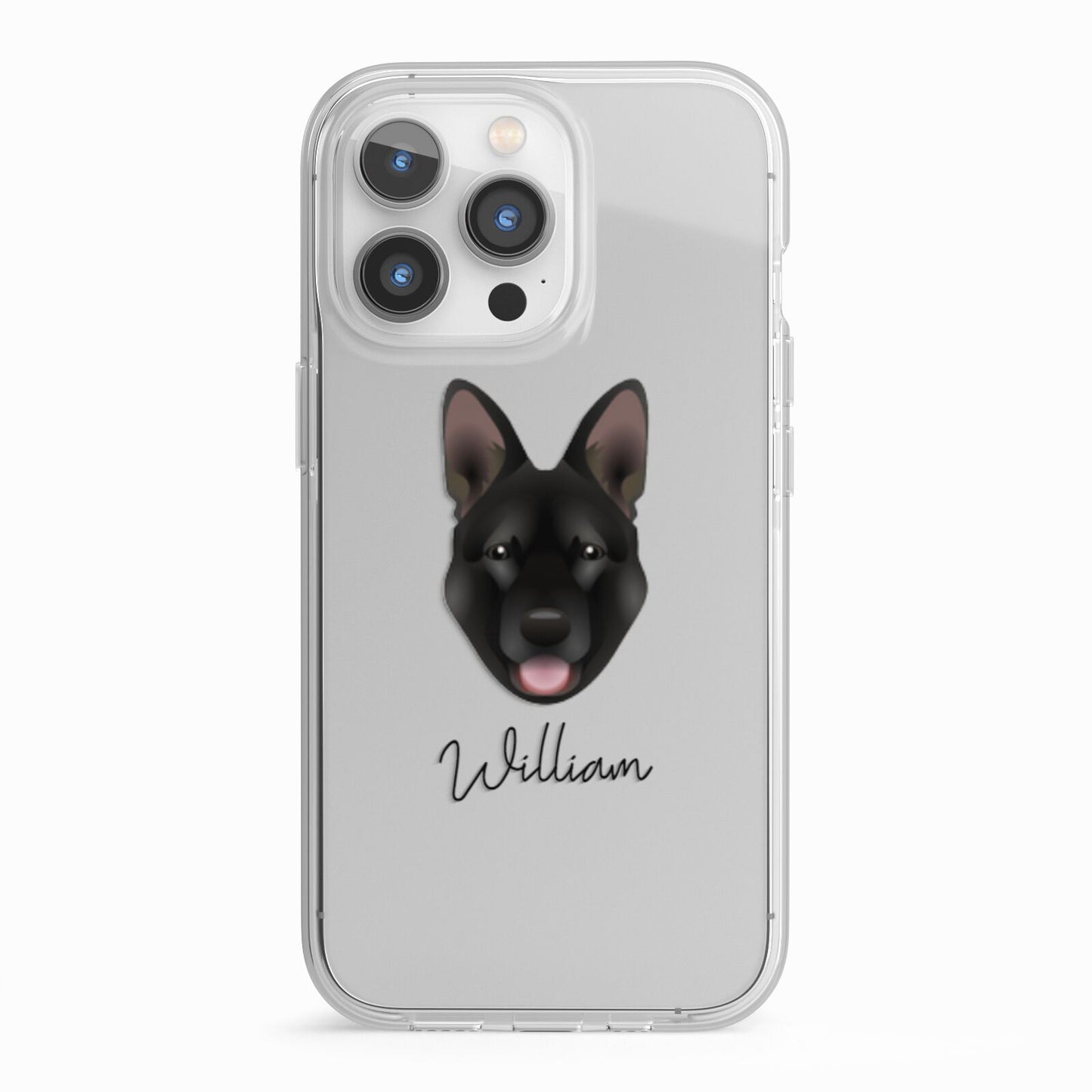 Belgian Malinois Personalised iPhone 13 Pro TPU Impact Case with White Edges