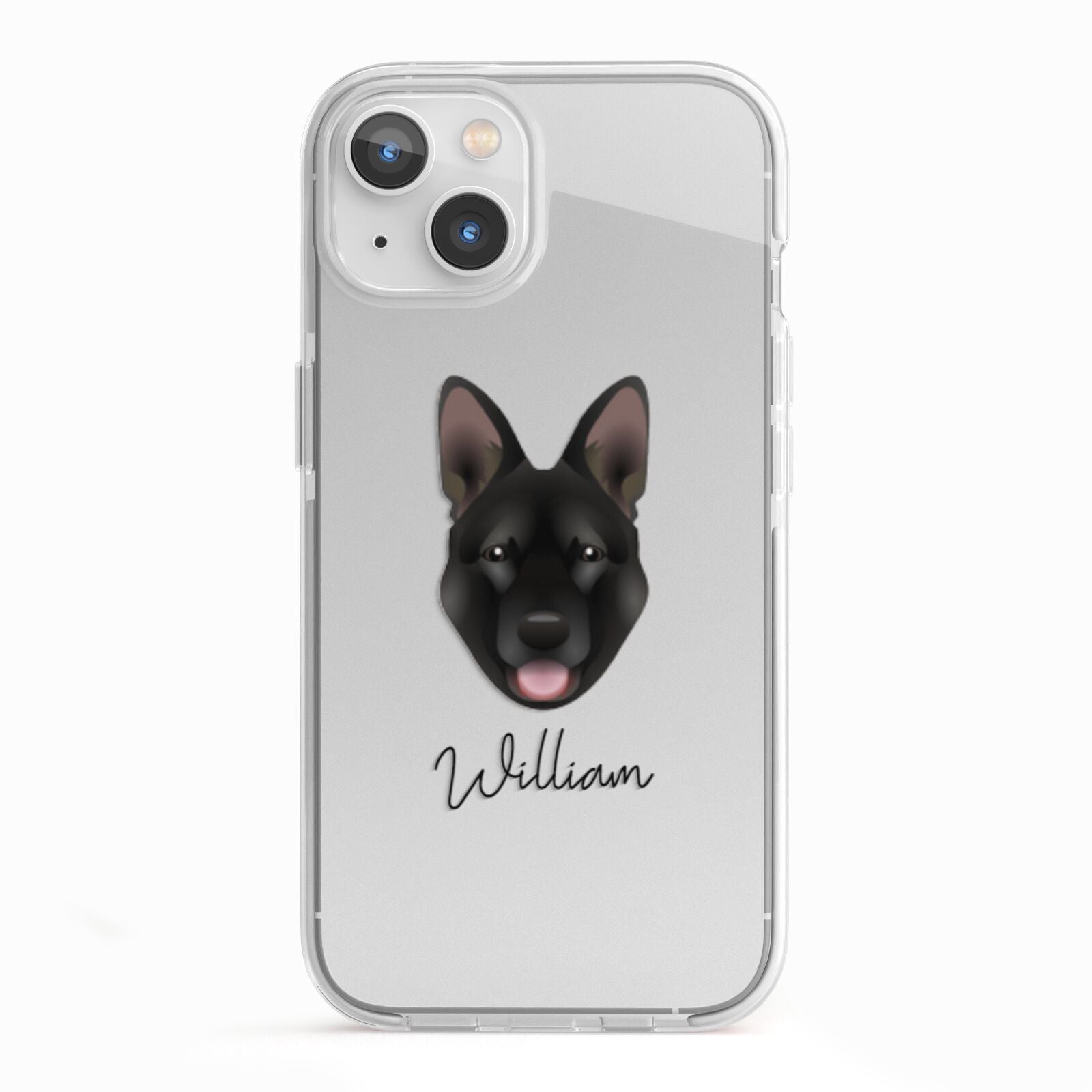 Belgian Malinois Personalised iPhone 13 TPU Impact Case with White Edges