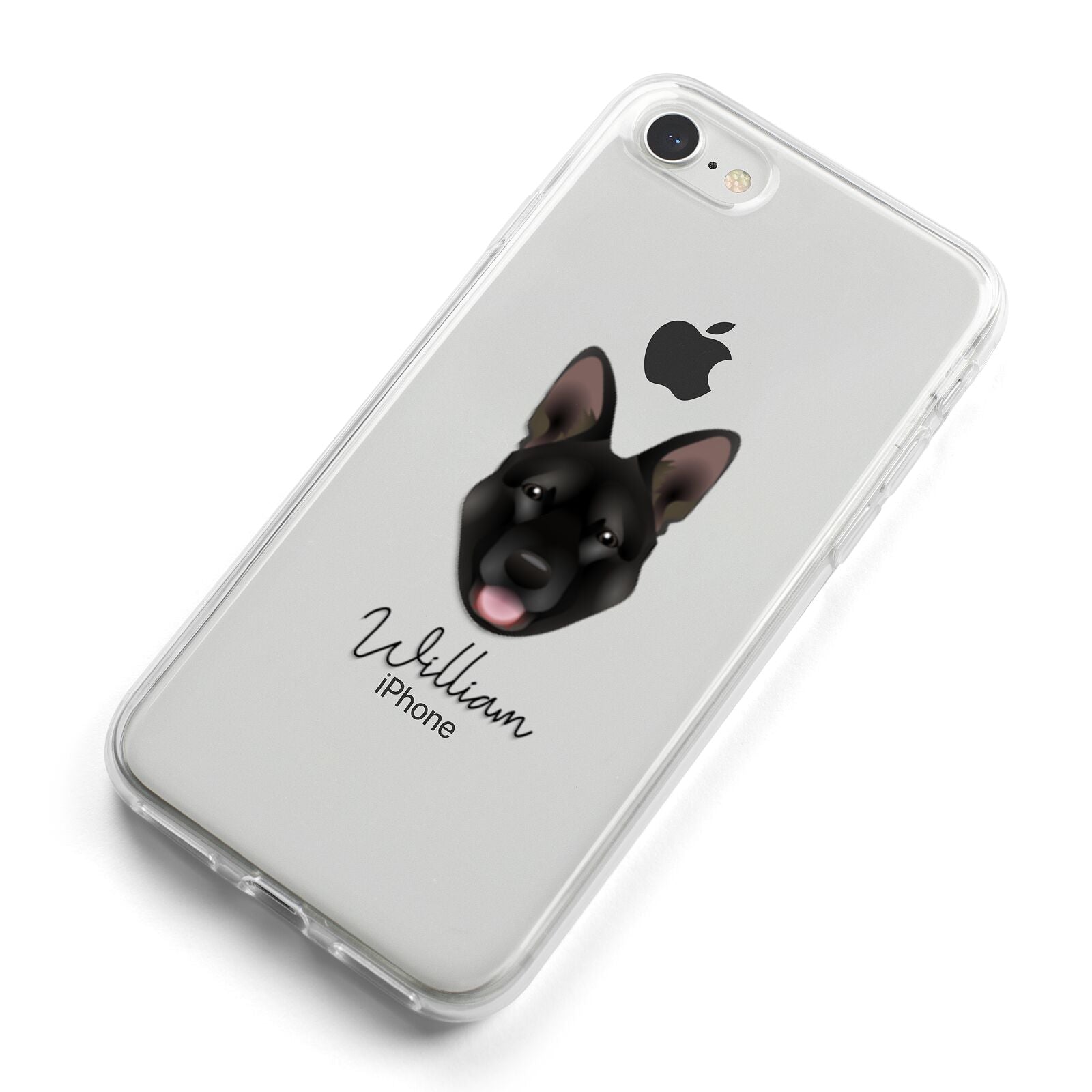 Belgian Malinois Personalised iPhone 8 Bumper Case on Silver iPhone Alternative Image