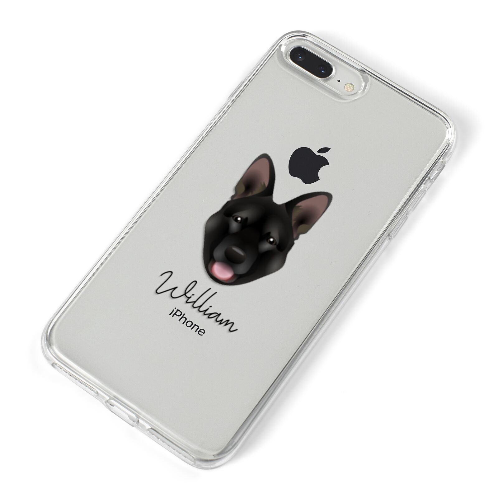 Belgian Malinois Personalised iPhone 8 Plus Bumper Case on Silver iPhone Alternative Image