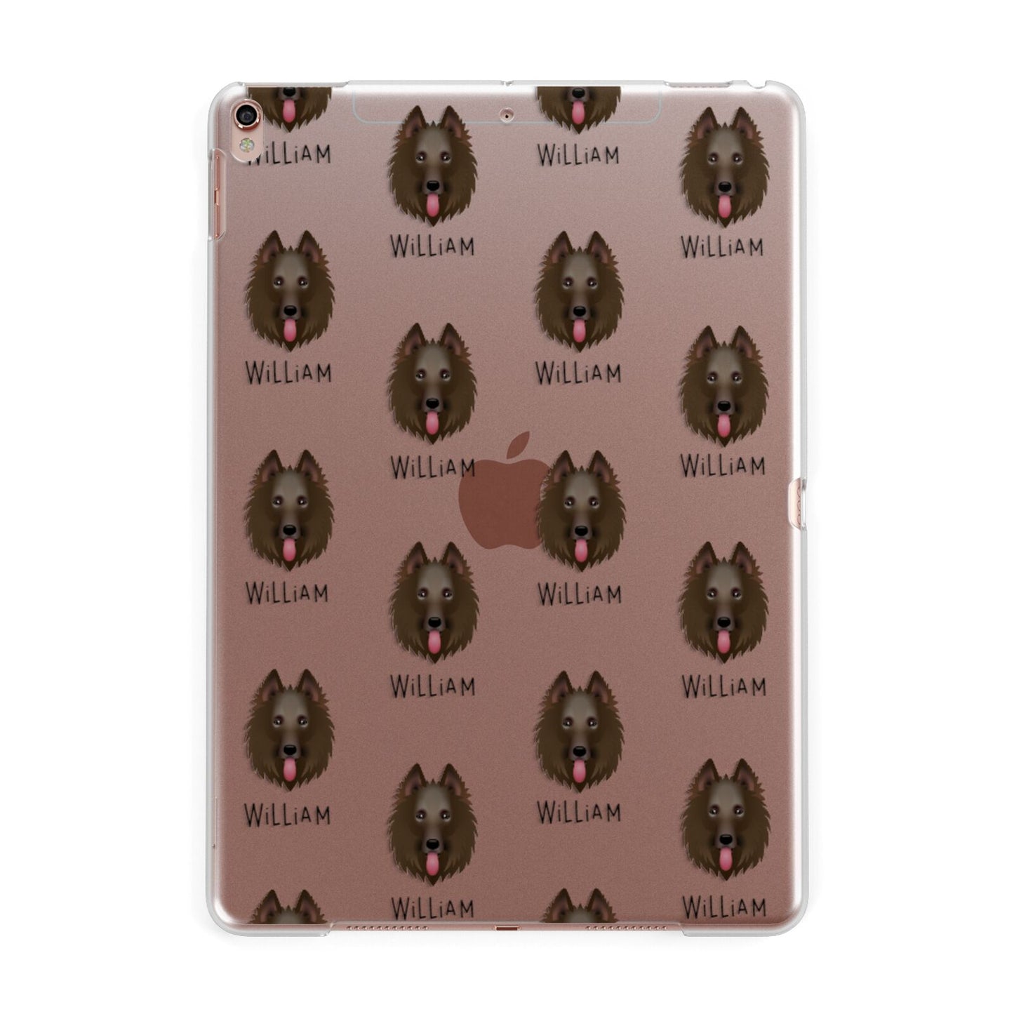 Belgian Shepherd Icon with Name Apple iPad Rose Gold Case