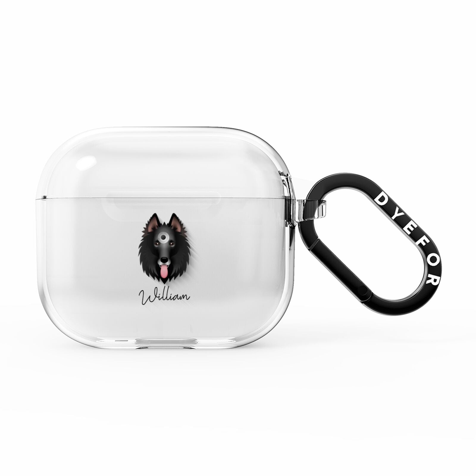 Belgian Shepherd Personalised AirPods Clear Case 3rd Gen