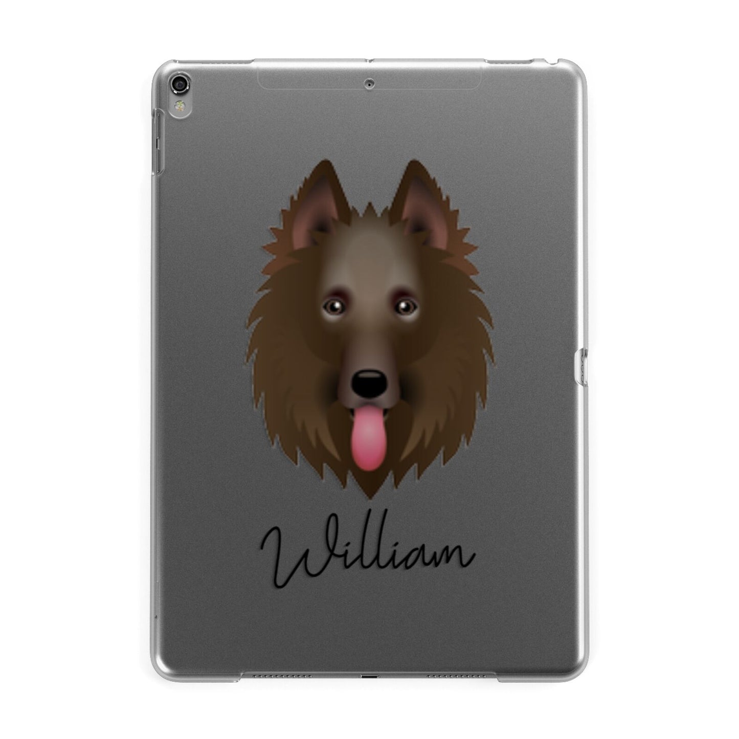 Belgian Shepherd Personalised Apple iPad Grey Case