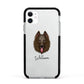 Belgian Shepherd Personalised Apple iPhone 11 in White with Black Impact Case