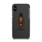 Belgian Shepherd Personalised Apple iPhone Xs Impact Case Black Edge on Black Phone