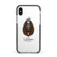 Belgian Shepherd Personalised Apple iPhone Xs Impact Case Black Edge on Silver Phone