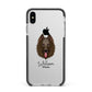 Belgian Shepherd Personalised Apple iPhone Xs Max Impact Case Black Edge on Silver Phone