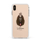 Belgian Shepherd Personalised Apple iPhone Xs Max Impact Case White Edge on Gold Phone