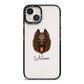 Belgian Shepherd Personalised iPhone 13 Black Impact Case on Silver phone