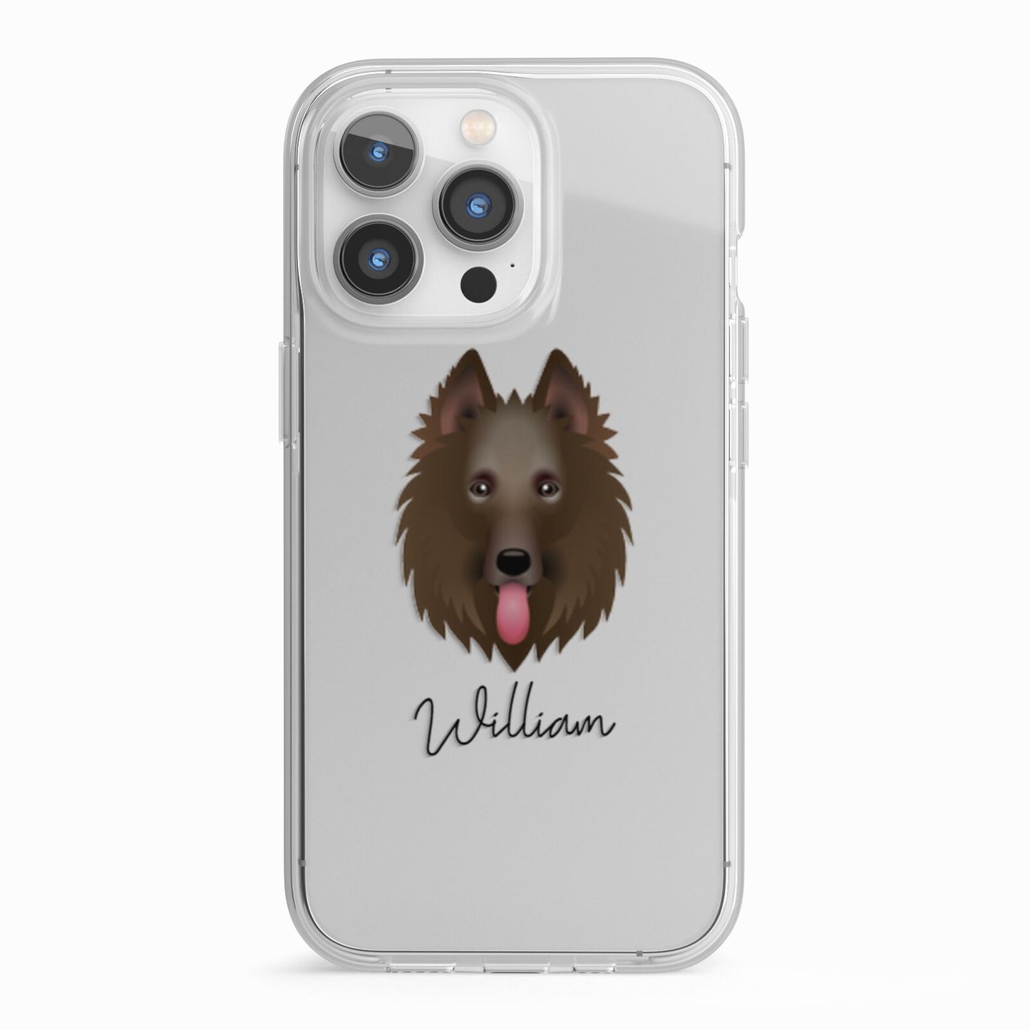 Belgian Shepherd Personalised iPhone 13 Pro TPU Impact Case with White Edges