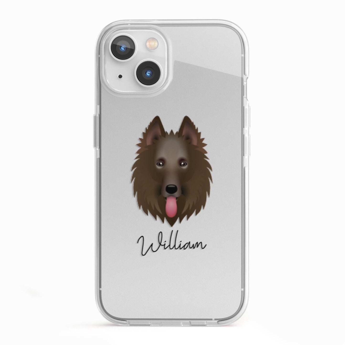 Belgian Shepherd Personalised iPhone 13 TPU Impact Case with White Edges