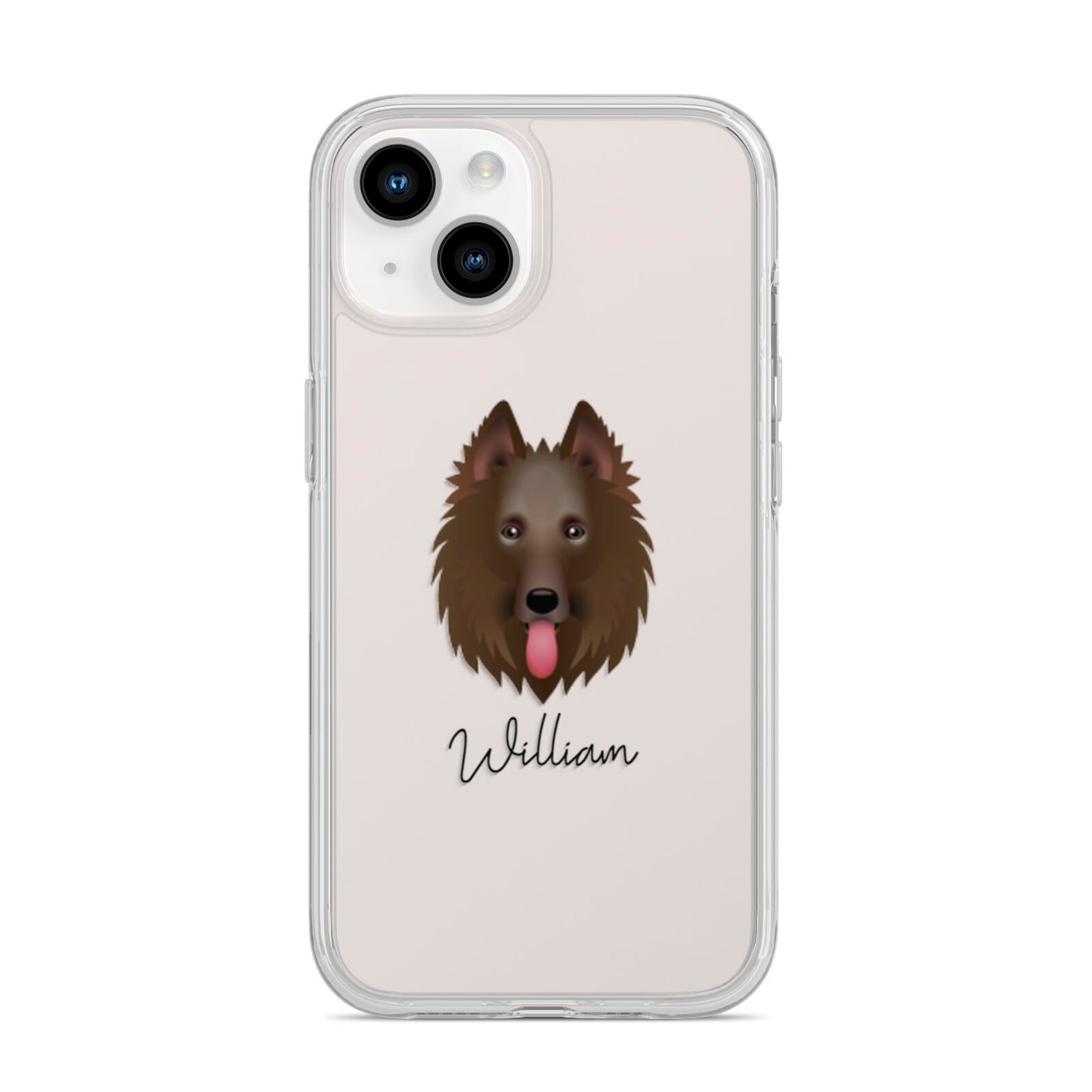 Belgian Shepherd Personalised iPhone 14 Clear Tough Case Starlight