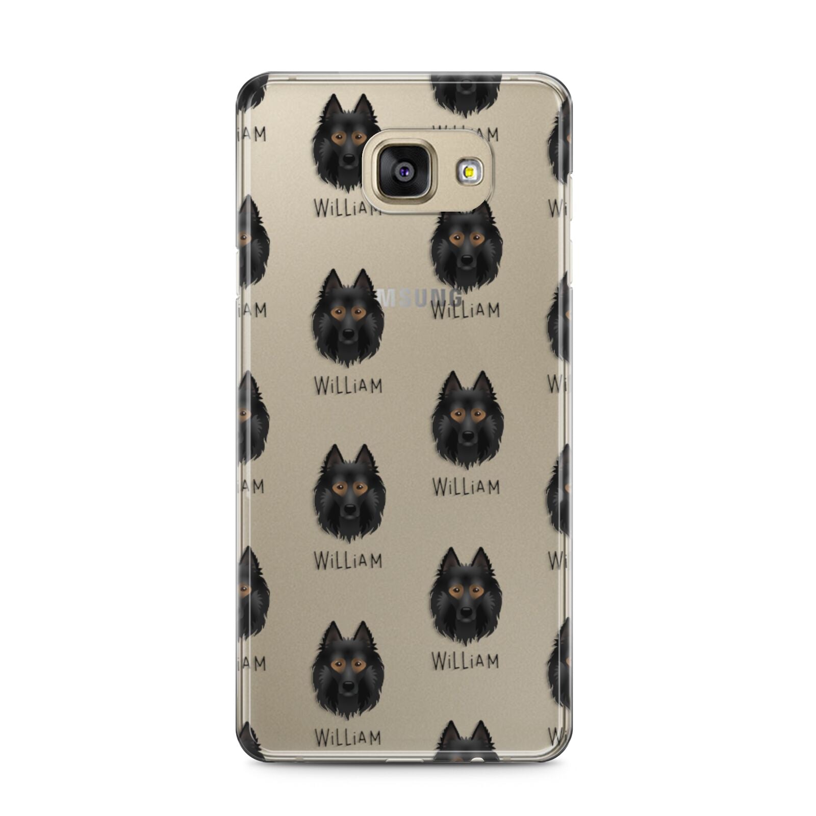 Belgian Tervuren Icon with Name Samsung Galaxy A5 2016 Case on gold phone