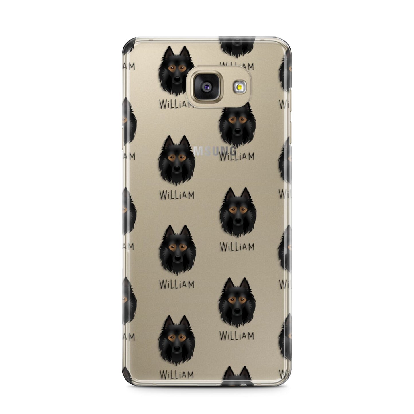 Belgian Tervuren Icon with Name Samsung Galaxy A7 2016 Case on gold phone