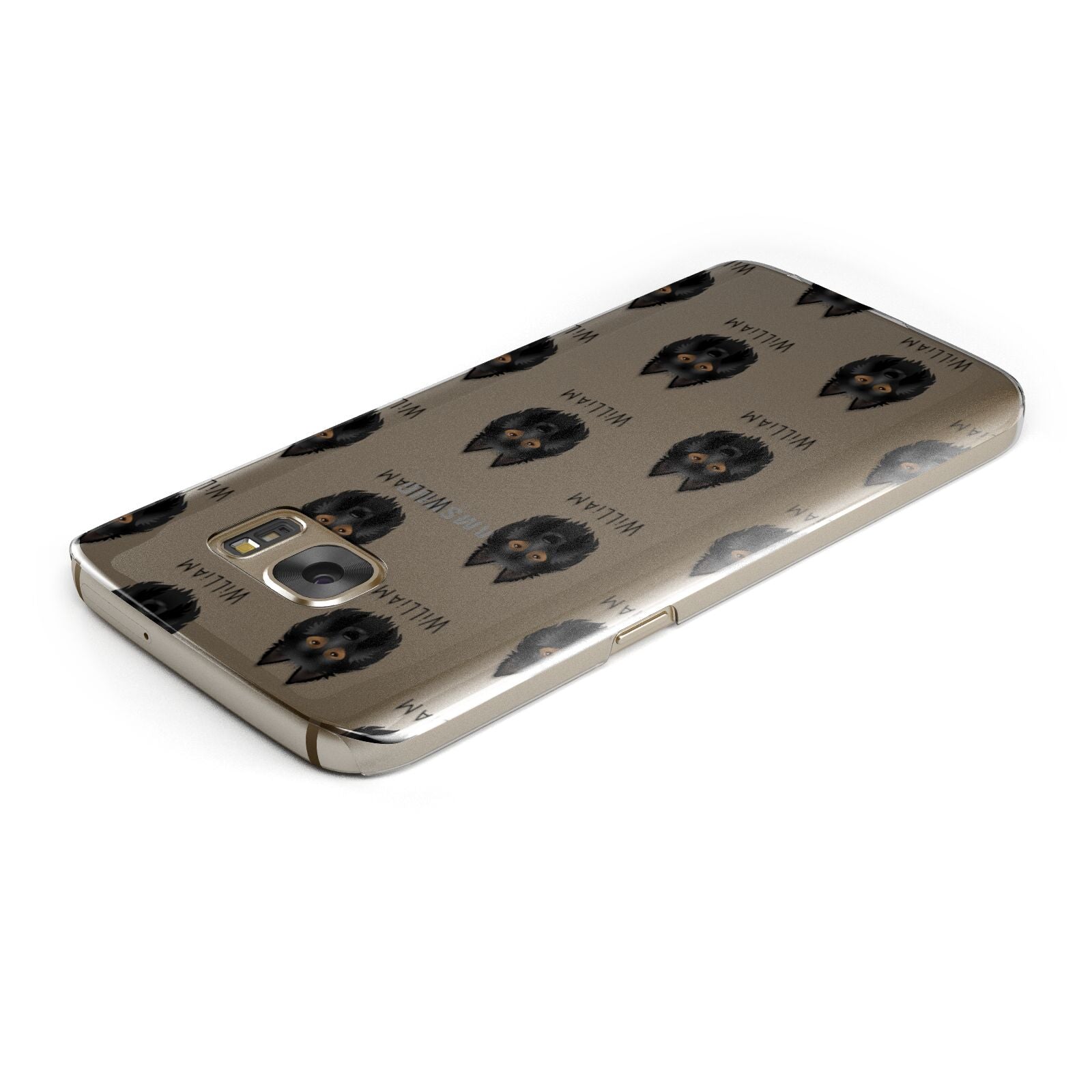 Belgian Tervuren Icon with Name Samsung Galaxy Case Top Cutout