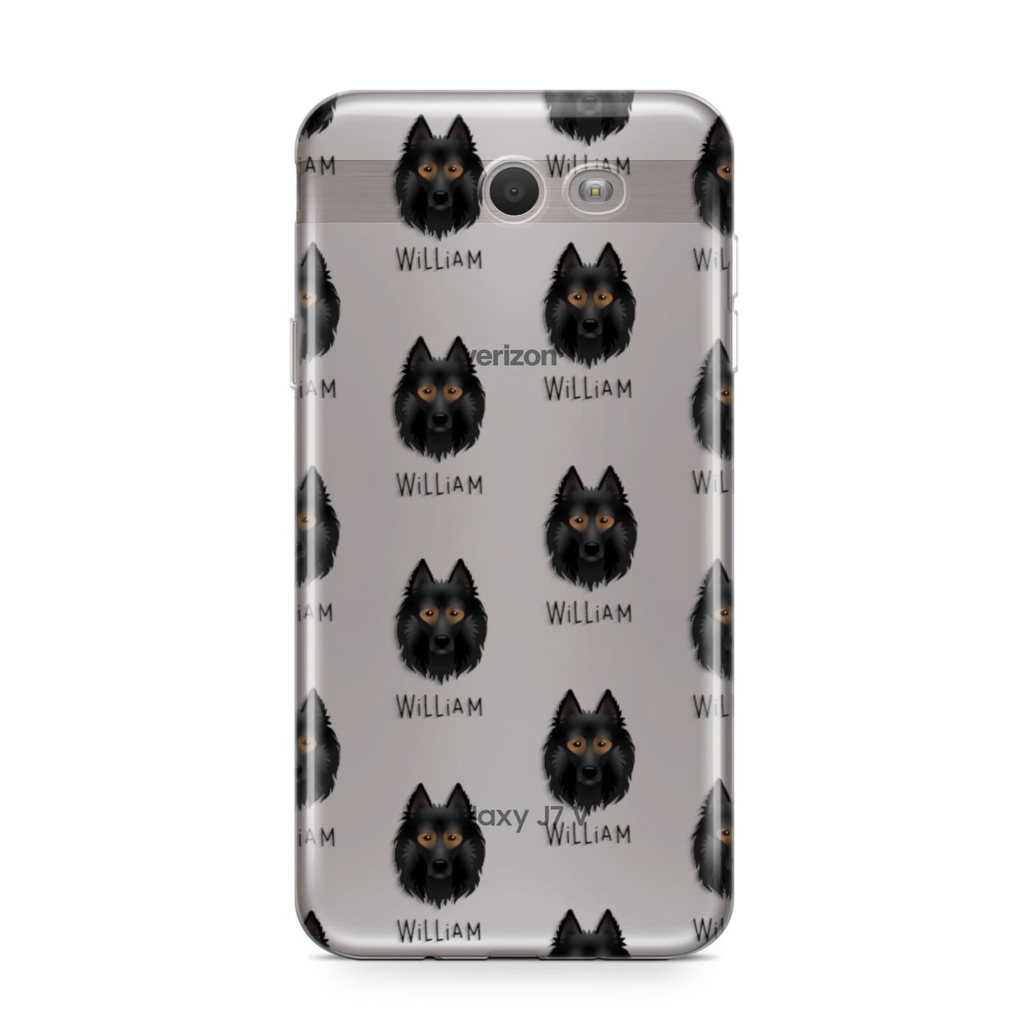 Belgian Tervuren Icon with Name Samsung Galaxy J7 2017 Case