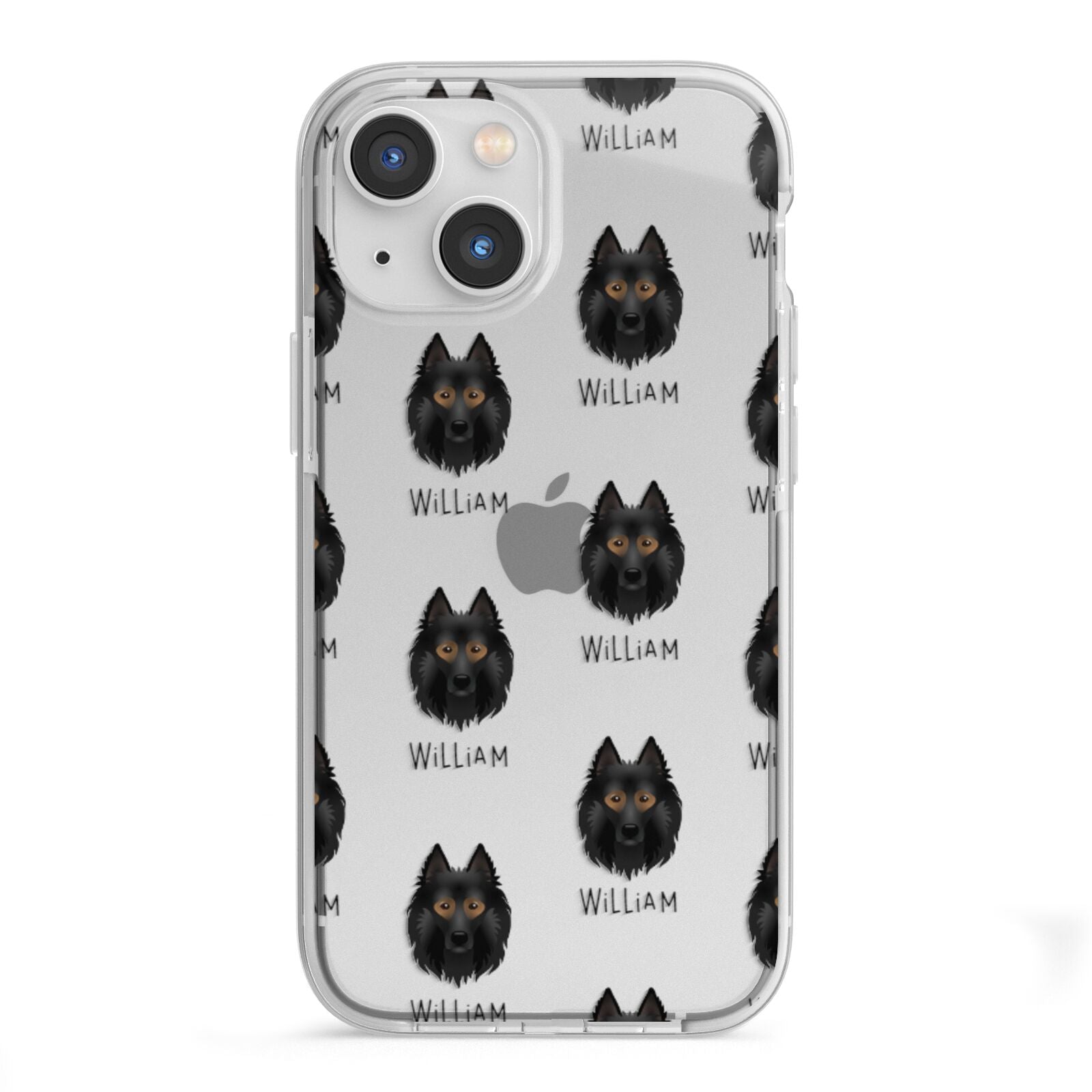 Belgian Tervuren Icon with Name iPhone 13 Mini TPU Impact Case with White Edges