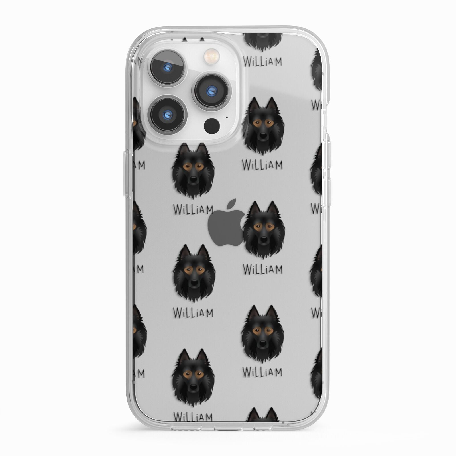 Belgian Tervuren Icon with Name iPhone 13 Pro TPU Impact Case with White Edges