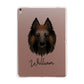 Belgian Tervuren Personalised Apple iPad Rose Gold Case