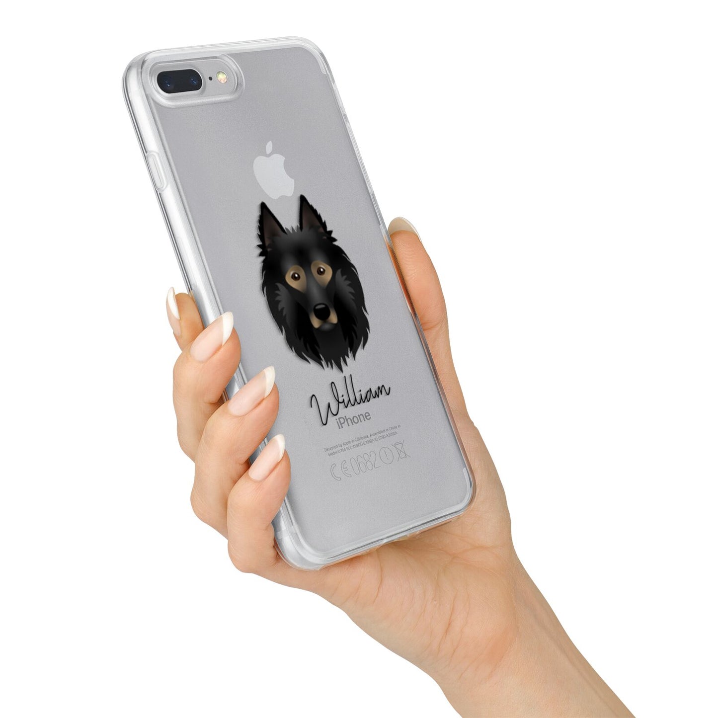 Belgian Tervuren Personalised iPhone 7 Plus Bumper Case on Silver iPhone Alternative Image