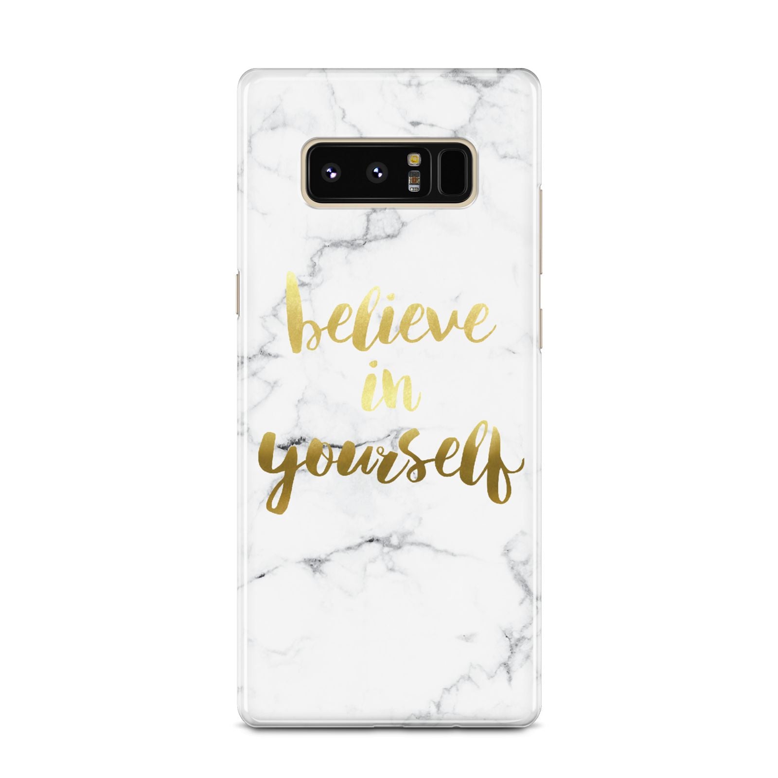 Believe In Yourself Gold Marble Samsung Galaxy Note 8 Case