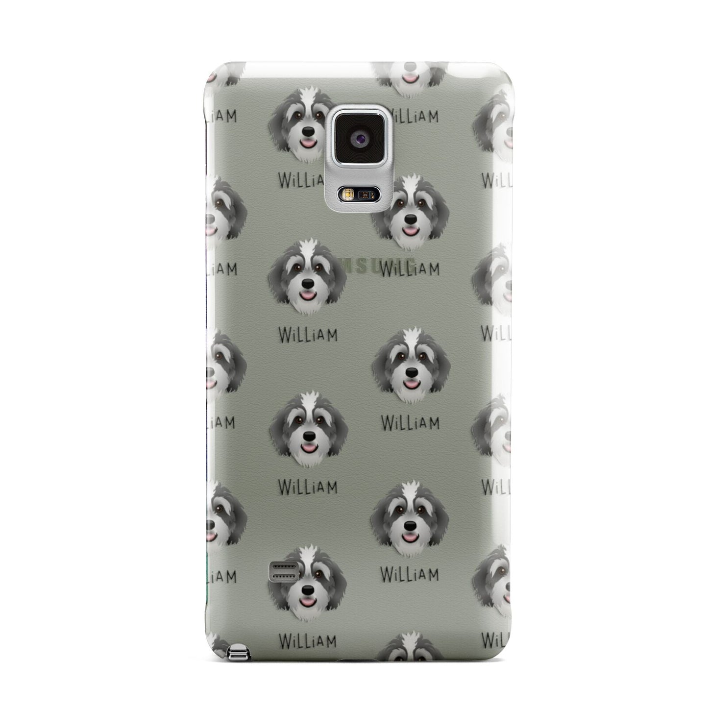 Bernedoodle Icon with Name Samsung Galaxy Note 4 Case