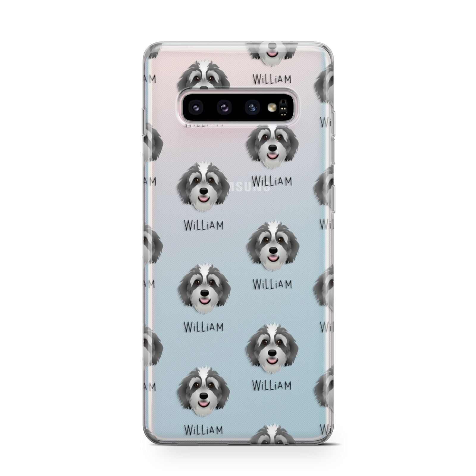 Bernedoodle Icon with Name Samsung Galaxy S10 Case