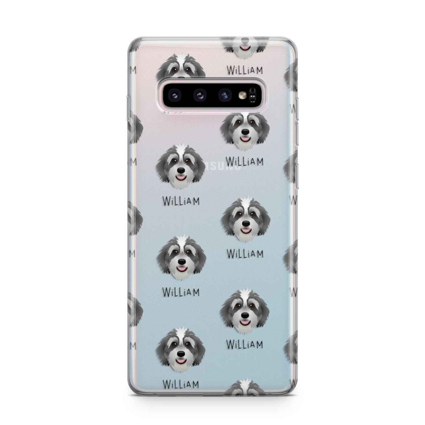 Bernedoodle Icon with Name Samsung Galaxy S10 Plus Case