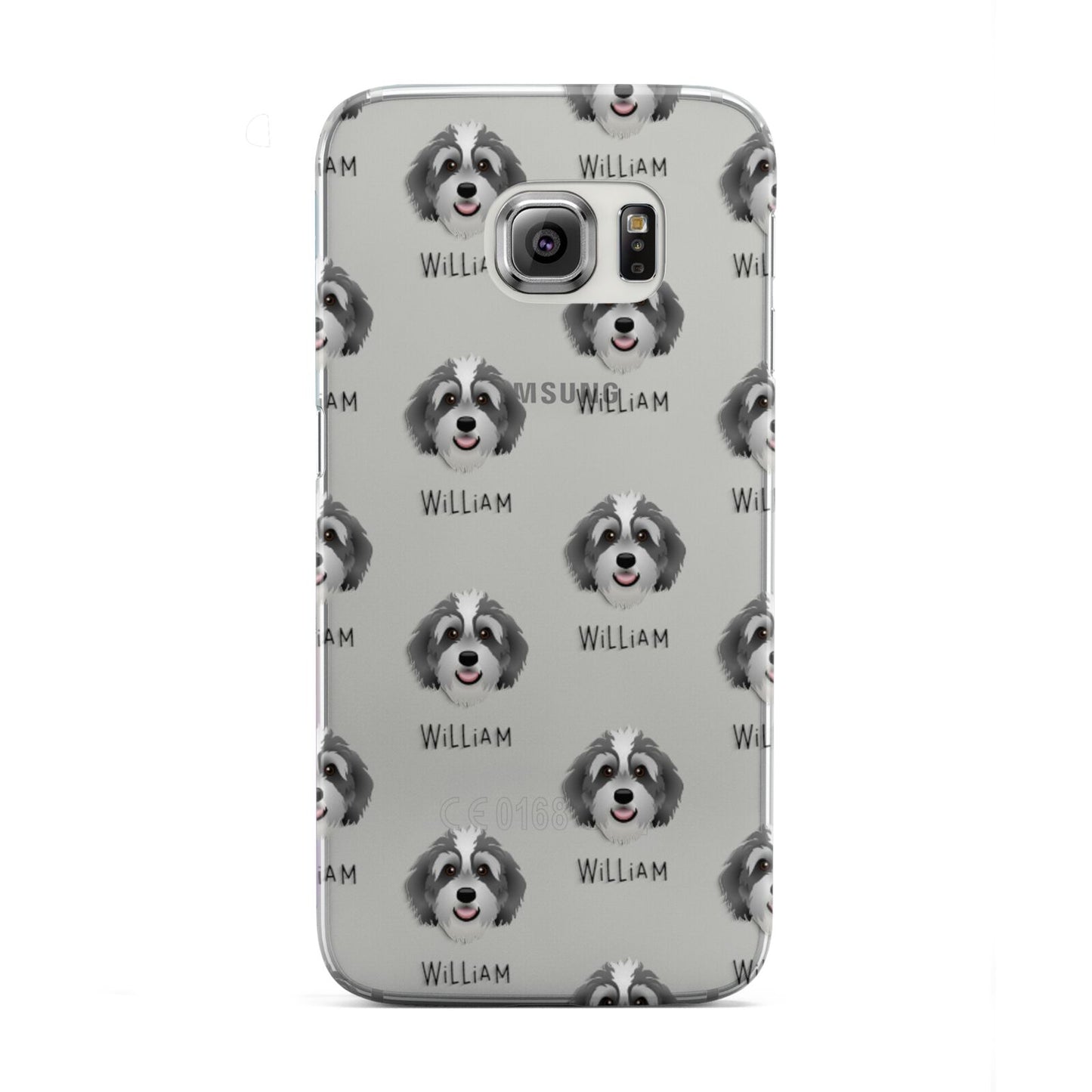 Bernedoodle Icon with Name Samsung Galaxy S6 Edge Case