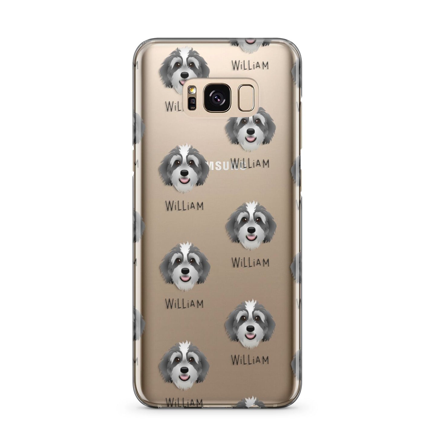 Bernedoodle Icon with Name Samsung Galaxy S8 Plus Case