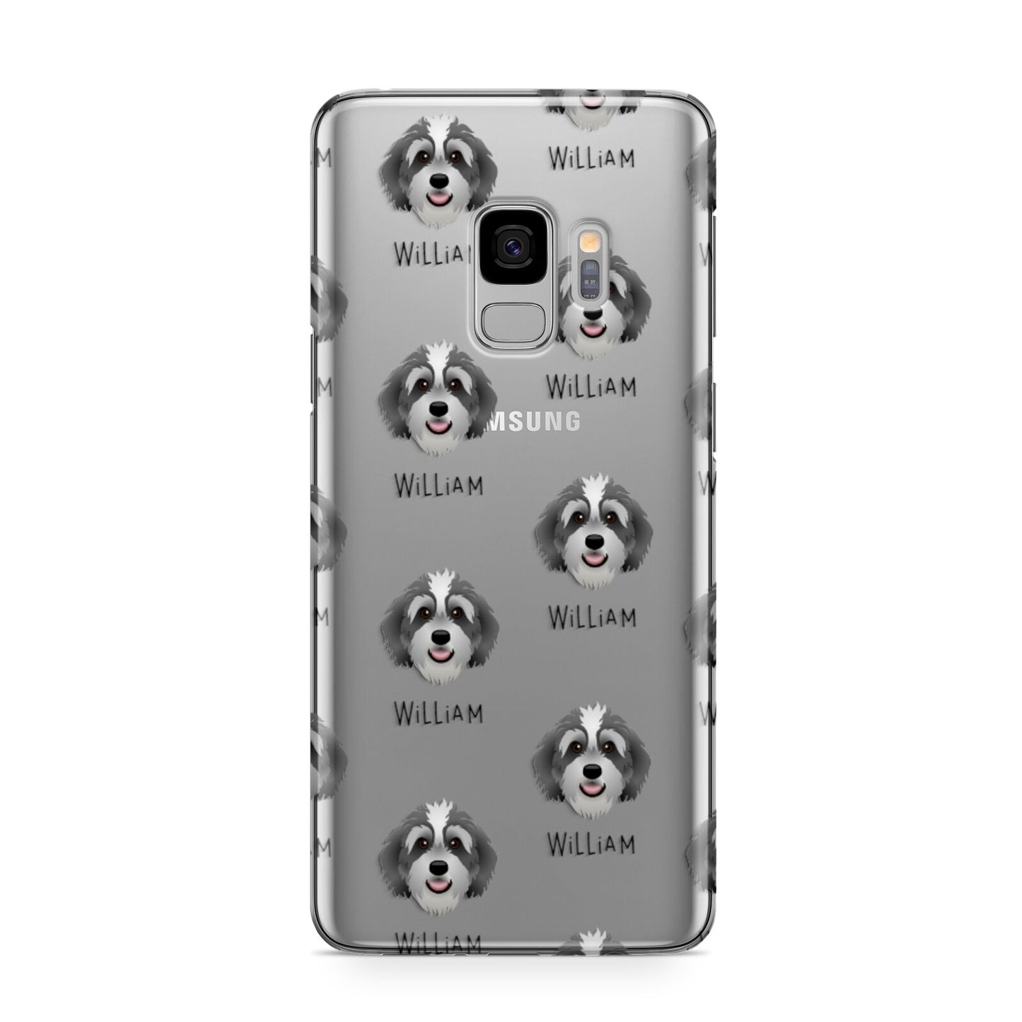 Bernedoodle Icon with Name Samsung Galaxy S9 Case
