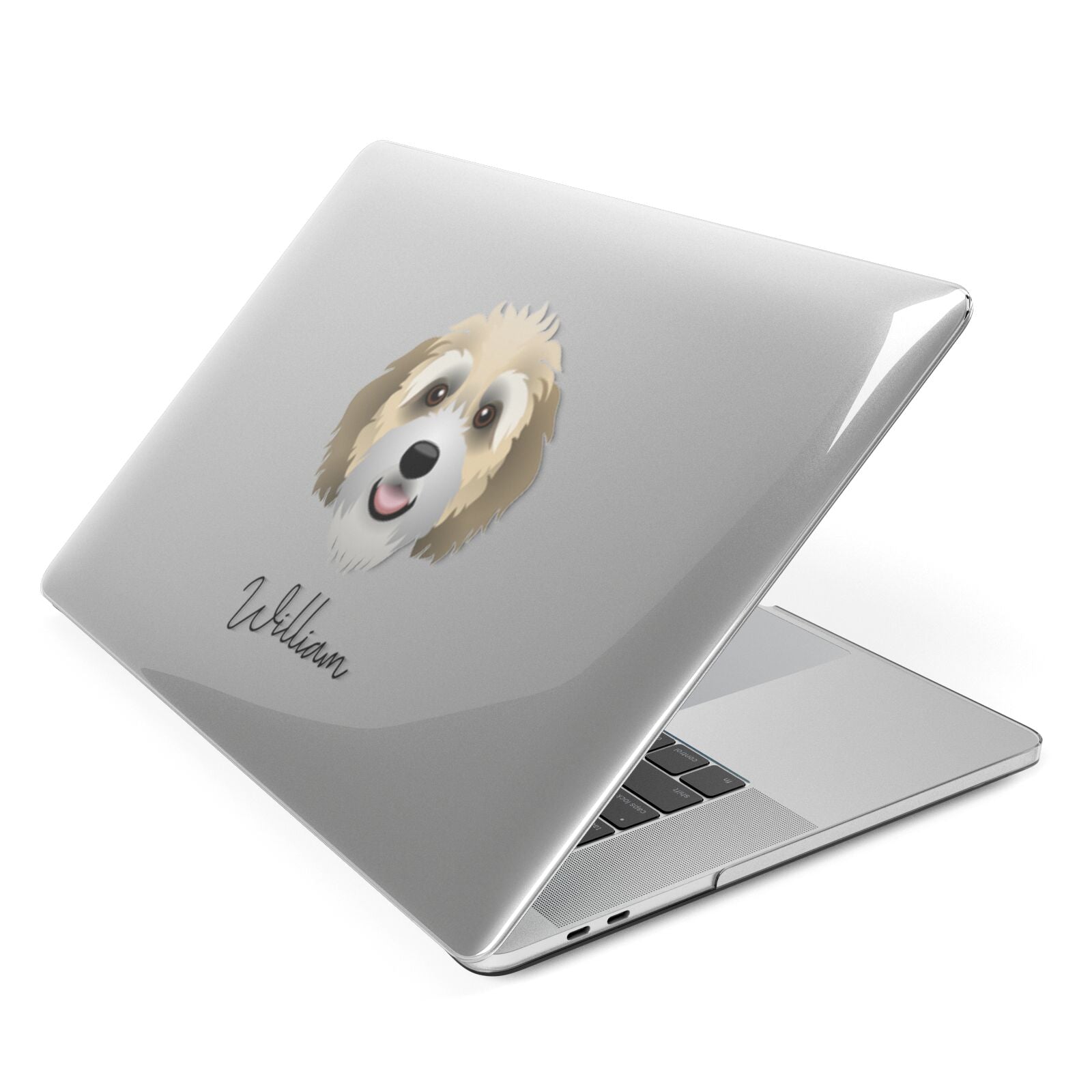 Bernedoodle Personalised Apple MacBook Case Side View