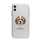 Bernedoodle Personalised Apple iPhone 11 in White with Bumper Case