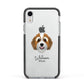 Bernedoodle Personalised Apple iPhone XR Impact Case Black Edge on Silver Phone