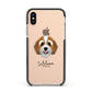 Bernedoodle Personalised Apple iPhone Xs Impact Case Black Edge on Gold Phone