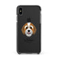 Bernedoodle Personalised Apple iPhone Xs Max Impact Case Black Edge on Black Phone