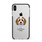 Bernedoodle Personalised Apple iPhone Xs Max Impact Case Black Edge on Silver Phone