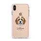 Bernedoodle Personalised Apple iPhone Xs Max Impact Case Pink Edge on Gold Phone